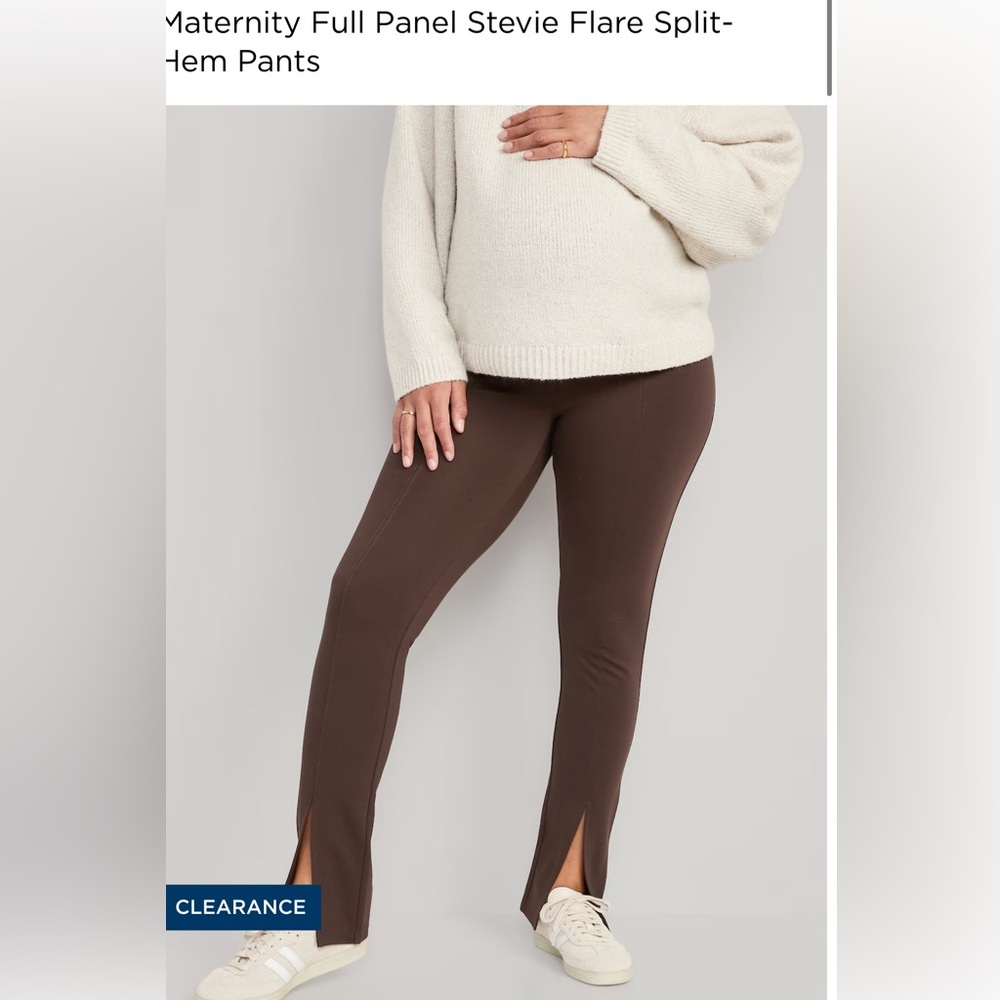 Old Navy Maternity Full Panel Stevie Flare Split-Hem Pants